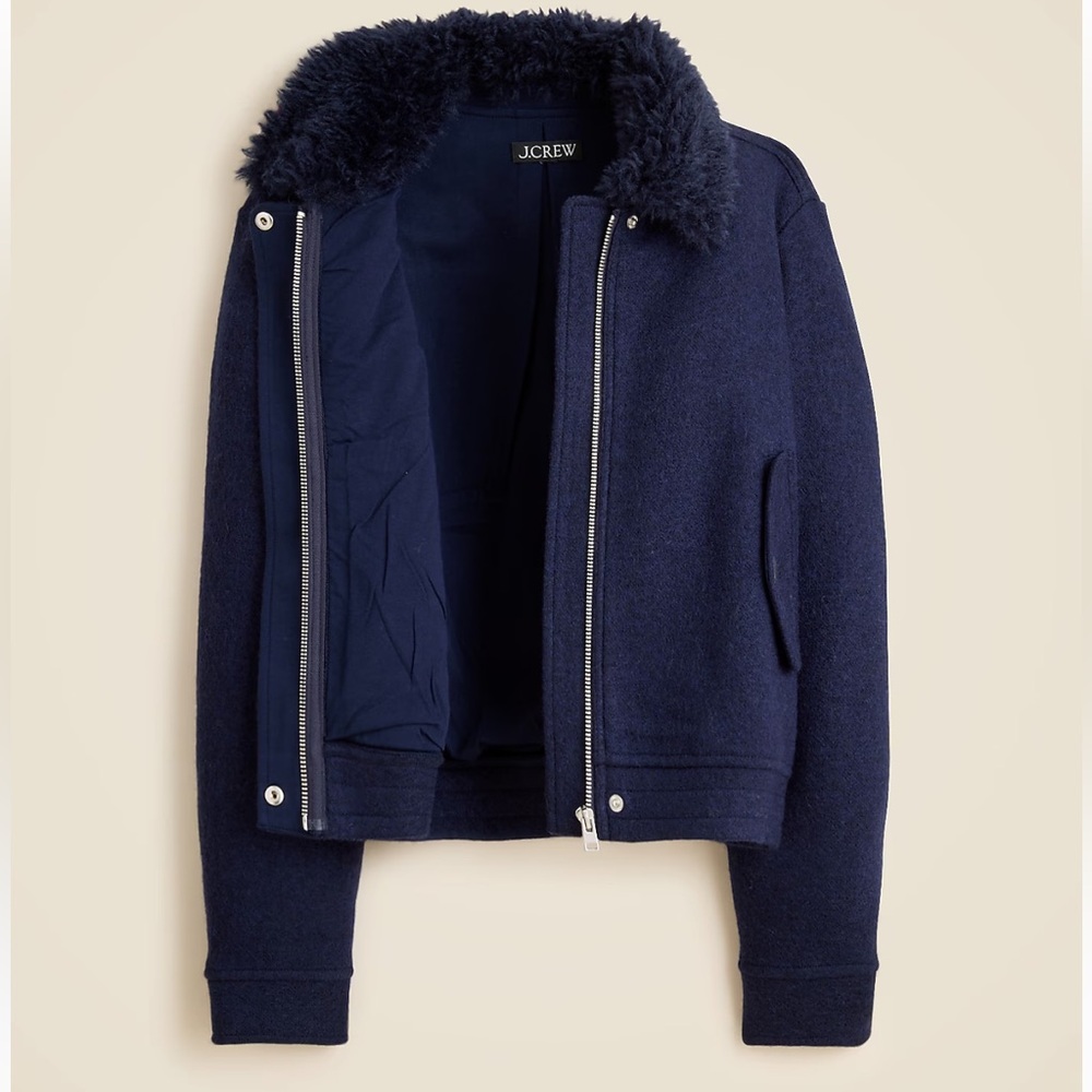 J. Crew Navy Bomber Jacket